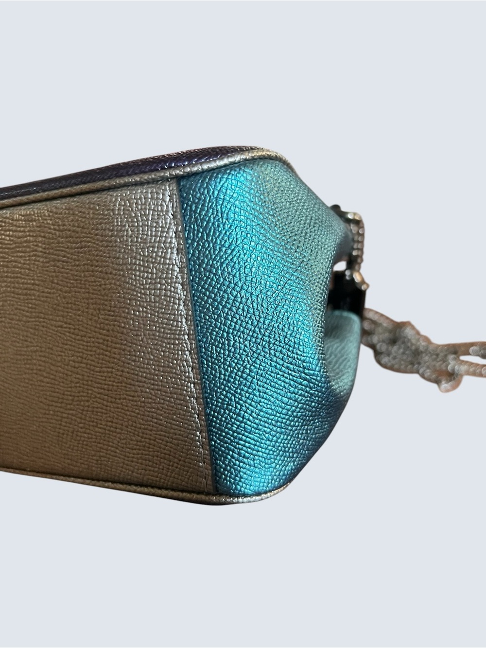Rare Coach Metallic Colorblock Pearl Kisslock Chain Bag (Style F80194) - Picture 10 of 15